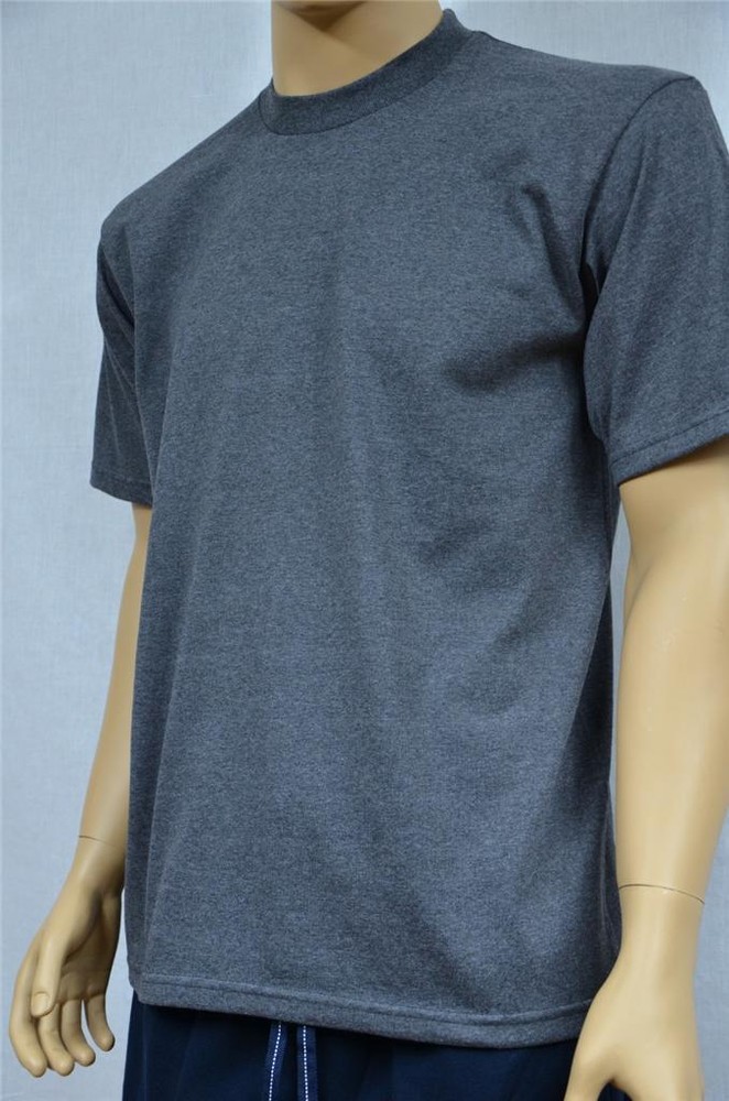 3 NEW PROCLUB S-5XLT HEAVY WEIGHT T-SHIRTS CHARCOAL PLAIN TEE PRO CLUB BLANK