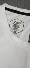 Asics White T Shirt Men Size XL SD Graphic SS Top Running Casual Reflective D1