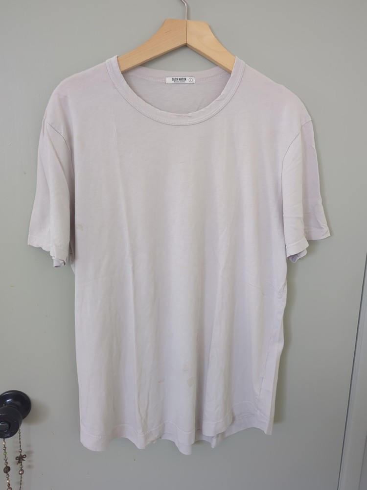 Buck Mason T-Shirts Mens sz L Gray Cotton Made In USA