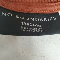 No Boundaries Men’s Short Sleeves Pocket Tee sz Small Rust Orange Crew Neck NWT