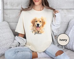 Comfort Tee Custom Pet Portrait Shirt Personalized Dog Cat
