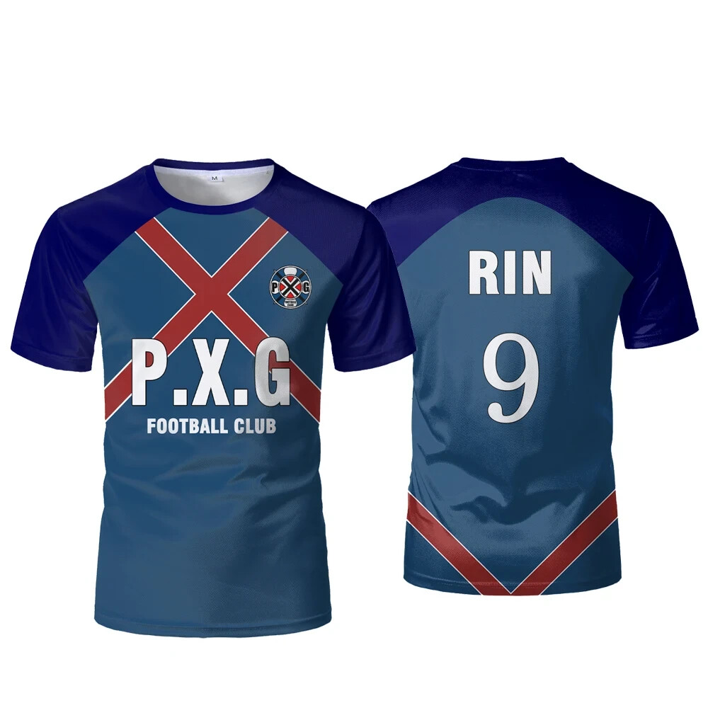 P.X.G Blue Lock Japanese Anime Jersey Football Uniform No.9 Rin Shidou Cosplay
