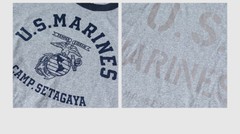 NON STOCK Retro Cotton Men T-Shirt USMA MARINE T Heavyweight Basic Tee T-Shirts