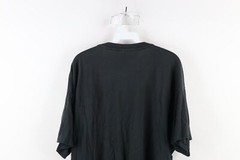 Vintage 90s Hanes Mens Size XL Distressed Blank Pocket T-Shirt Black Cotton
