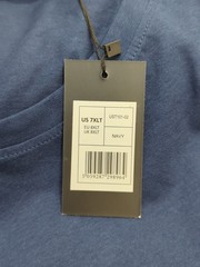 Bigdude Short Sleeve Plain Crew Neck Straight Hem T Shirt Size 7XL Navy