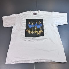 Vintage 90s Boca Museum Art Festival T Shirt Birds White 1993 Todd Warner XL