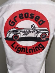 Grease Greased Lightning 1978 Movie Work Shirt Uniform Red Kap Men’s Size Small
