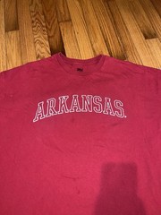 MV Sport Arkansas Red Graphic Print Crew Neck Short Sleeve T-Shirt Men’s 2XL