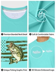 Twekfish Men’s UPF 50+ Fishing Shirt, Long Sleeve UV Protection Sun Shirt, Qu…