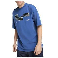 PUMA F1 Graphic Crew Neck Short Sleeve T-Shirt Mens Blue Casual Tops 63013605