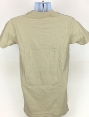 Vintage 90s CAC Shirt Mens Small Solid Tan Gray 100% Combed Cotton Blank USA