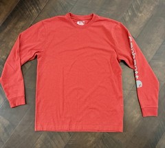 Carhartt Loose Fit Men’s Sz M Red Crew Neck Long Sleeve Logo T-Shirt TK0231-M