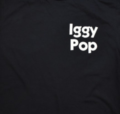 Iggy Pop From The Stooges Official Merch 2-Sided Mens Black Shirt New S-2XL