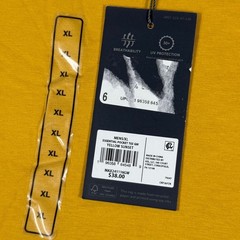 VRST Mens Essential Pocket Tee Yellow Sunset XL Cotton Modal Stretch MAX241116GW