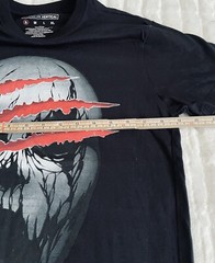 NWOT Brooklyn Vertical-Size Small Black Skull Horror Tee Shirt- Cotton- HH