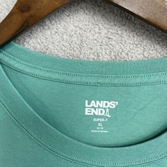 NWOT Lands’ End Men’s XL Super-T Green Crewneck Pocket Tee
