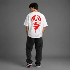 Men’s Oversized Graphic Tee Japanese Anime Style Streetwear Heavy Cotton T-Shirt