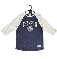 Mens Champion Anchor Slate Rochester Long Sleeve Slub Shirt Blue Size Large