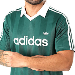 NEW MEN’S ADIDAS ORIGINALS TREFOIL POLY COLLAR TEE SHIRT ~SIZE LARGE #KE358G