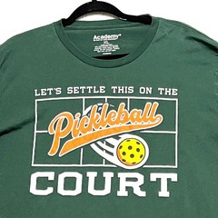 Academy Sports + Outdoors Pickleball T-Shirt Mens XL Green Settle This On Court