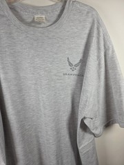 US Air Force USAF Size 3XL Gray Reflective Silver Short Sleeve T-Shirt