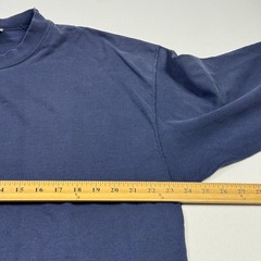 Vintage Pluma Shirt Mens 2XL Blue Crewneck Heavyweight Long Sleeve Made USA Tee