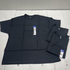 Gildan Shirt Mens 3XL Black Heavy Cotton Crewneck Tee 3 Pack Lot G5000