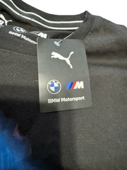 Puma BMW Motorsport Shirt Mens Medium Black Sz large Logo Graphic Racing T-Shirt