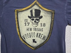 New Orleans Voodoo Krew T-Shirt ~ Men’s Medium ~ Blue-gray ~ Color Comfort ~