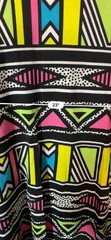 H&M Divided Funky Geometric 90s Pattern Short Sleeve Xl Aztec Hip Hop
