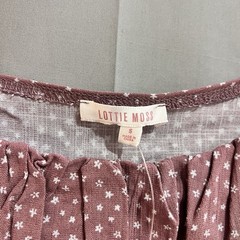 Lottie Moss NWT mauve floral square neck crop top Size S Coquette Boho TG2067