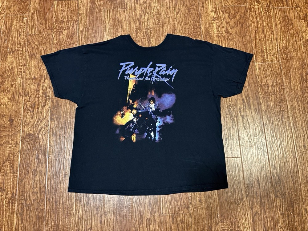 Prince Purple Rain Prince And The Revolution Men’s Black T-Shirt Size 3XL