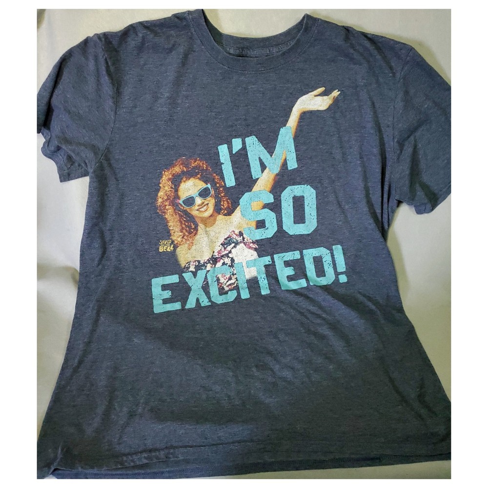 Saved By The Bell Jessie Spano I’m So Excited Shirt Men’s Large Ripple Junction