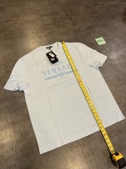 $750 RARE Versace Men’s Logo Cotton Jersey T-Shirt Pastel Blue XXL