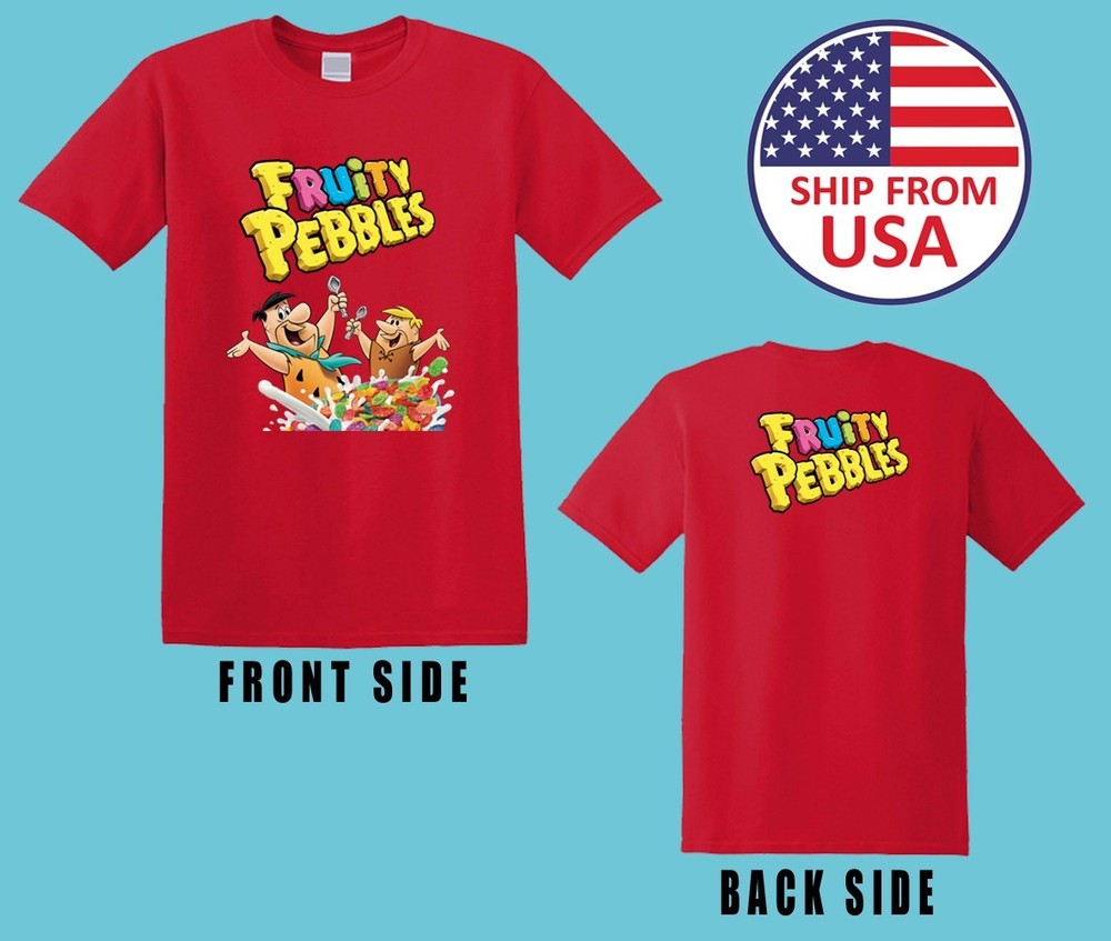 Fruity Pebbles Cereals Men’s Red Size S-5XL