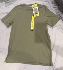 New KIRKLAND Signature Men’s Short Sleeve Pima Cotton Tee Shirt Green Small NWT