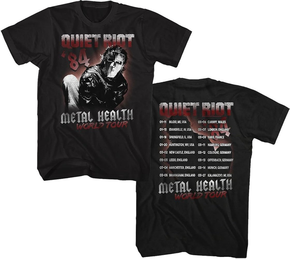 Quiet Riot Vintage Concert T-shirt – Metal Health World Tour ’84. Men’s Unisex B