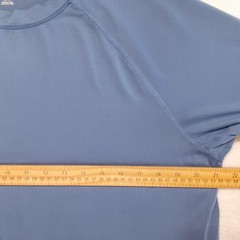 Glacier Mens Performance T-Shirt M Blue Crew SS Athletic Polyester Spandex
