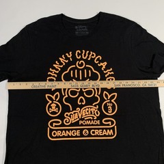 Johnny Cupcakes Suavecito Pomade Mens XL X-Large T-Shirt Orange & Cream