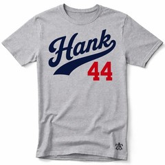 HANK 44, Baseball HOF themed Pre-Shrunk Ring Spun Cotton T-Shirt
