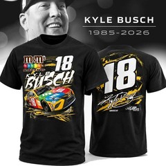 Kyle Busch #18 Two Sided reprint T-Shirt, Forever Rowdy Shirt, FAST SHIP