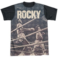 Rocky Battle Adult Halloween Costume T Shirt (Black Back), S-3XL