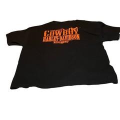 Harley-Davidson T-Shirt Mens 2XL Black Biker Edgy Spark Plug Skull Beaumont TX