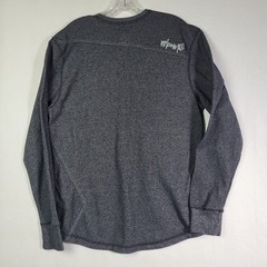 Volcom Men’s XL Encore Marled Thermal Long Sleeve Crew Neck T-Shirt Gray Cotton