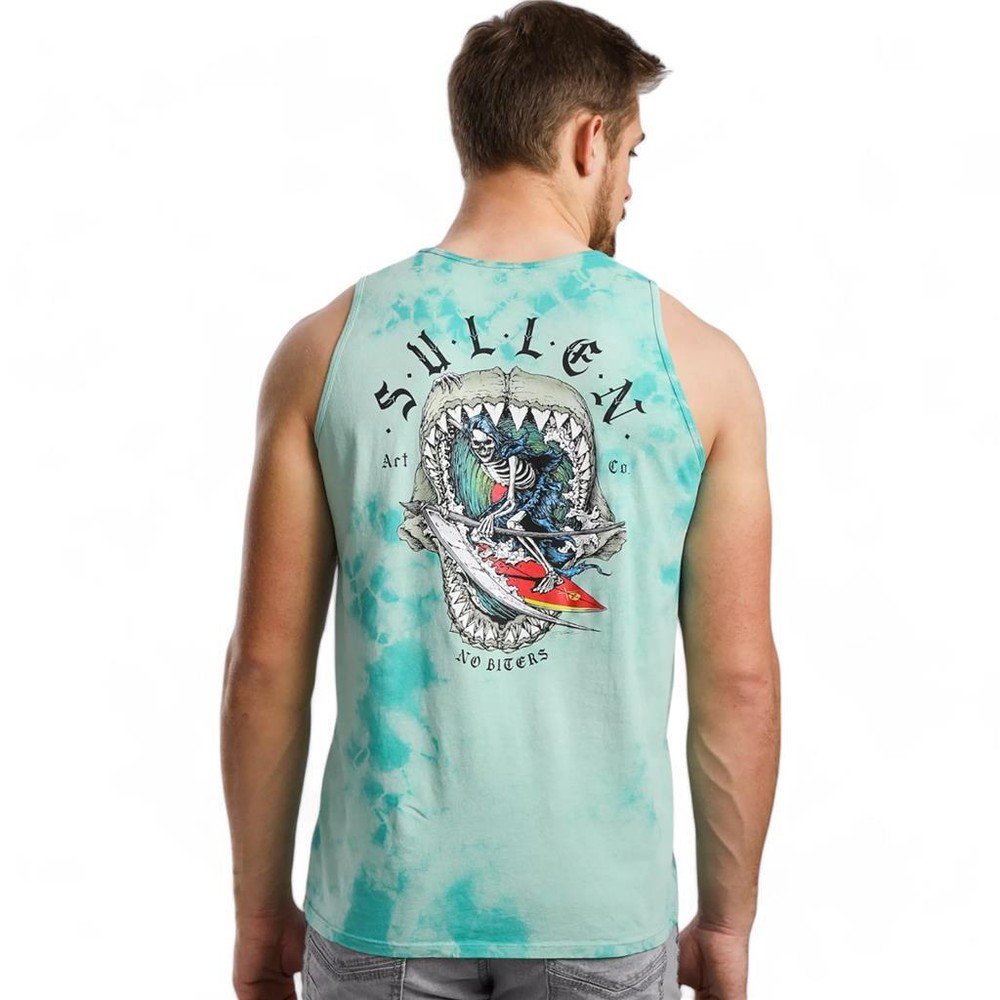 Men’s Sullen Art Collective No Biters Neptune Florida Keys Tank Top T-Shirt
