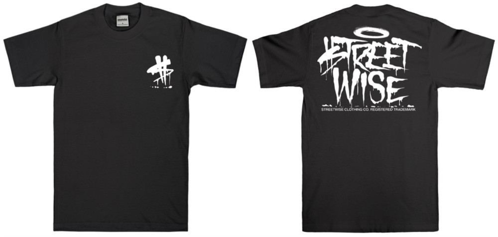 streetwise Drippin’ Graphic T-Shirt Black & Gray M-5XL