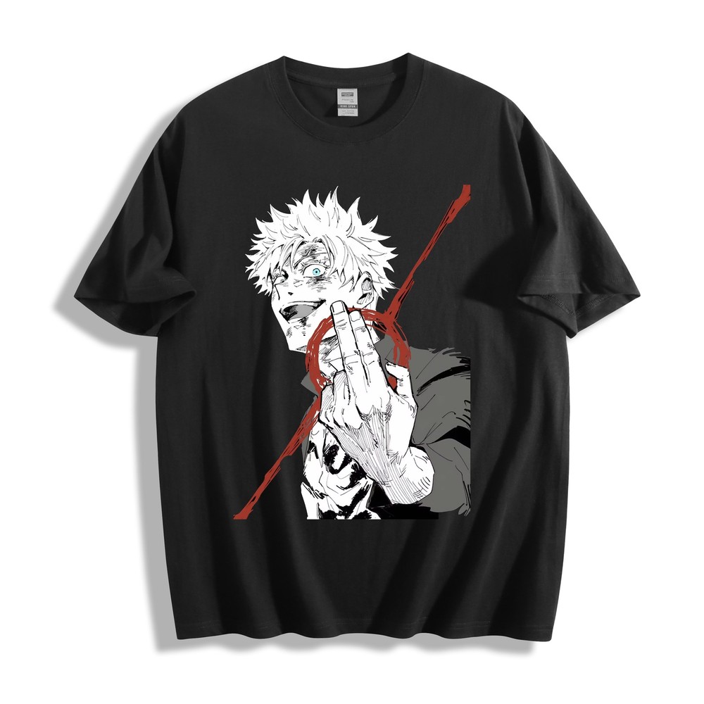 Jujutsu Kaisen Gojo Satoru T-Shirt – White Hair Energy Design Unisex Tee