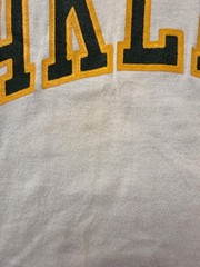 Vintage Sand-Knit Shirt Mens Large White Oakland Athletics Tee Made USA VTG