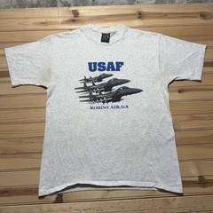 Vintage 90s USAF Air Force Robins Base Georgia F-15 Fighter Jets Shirt – Large