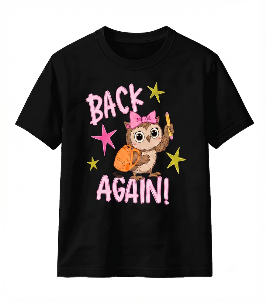 Cute Owl Back To School T Shirt Guess Who’s Back Teacher Student Graphic Top